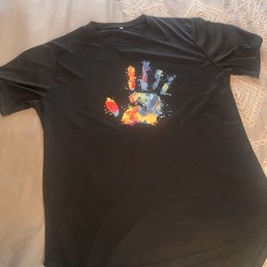 All black graphic Dry fit Xxl